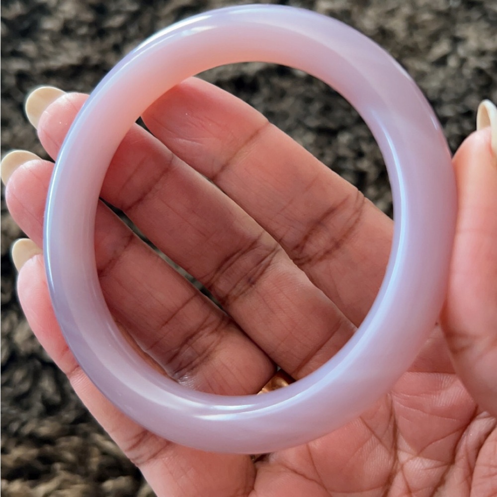 Crystal Pink Chalcedony Bangle